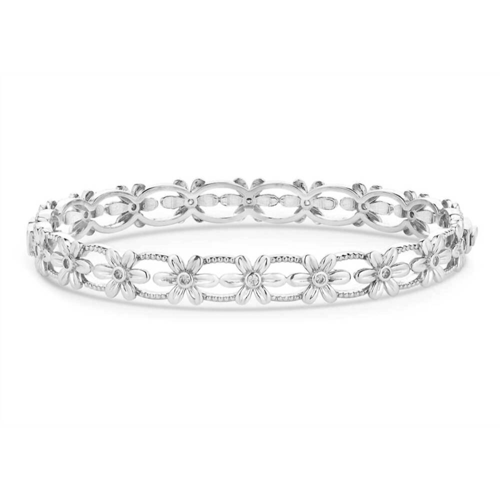 NEW MONTANA SILVERSMITHS women's crazy daisies bracelet in silver